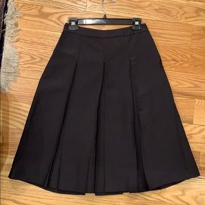 Halogen black pleated midis skirt